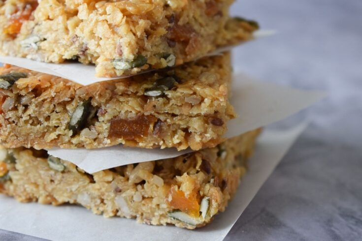 Image for Seeded Apricot flapjack (Vegan + Gluten free)