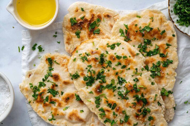 Image for 3-Ingredient Gluten Free Naan Bread Recipe (vegan, dairy free, low FODMAP)