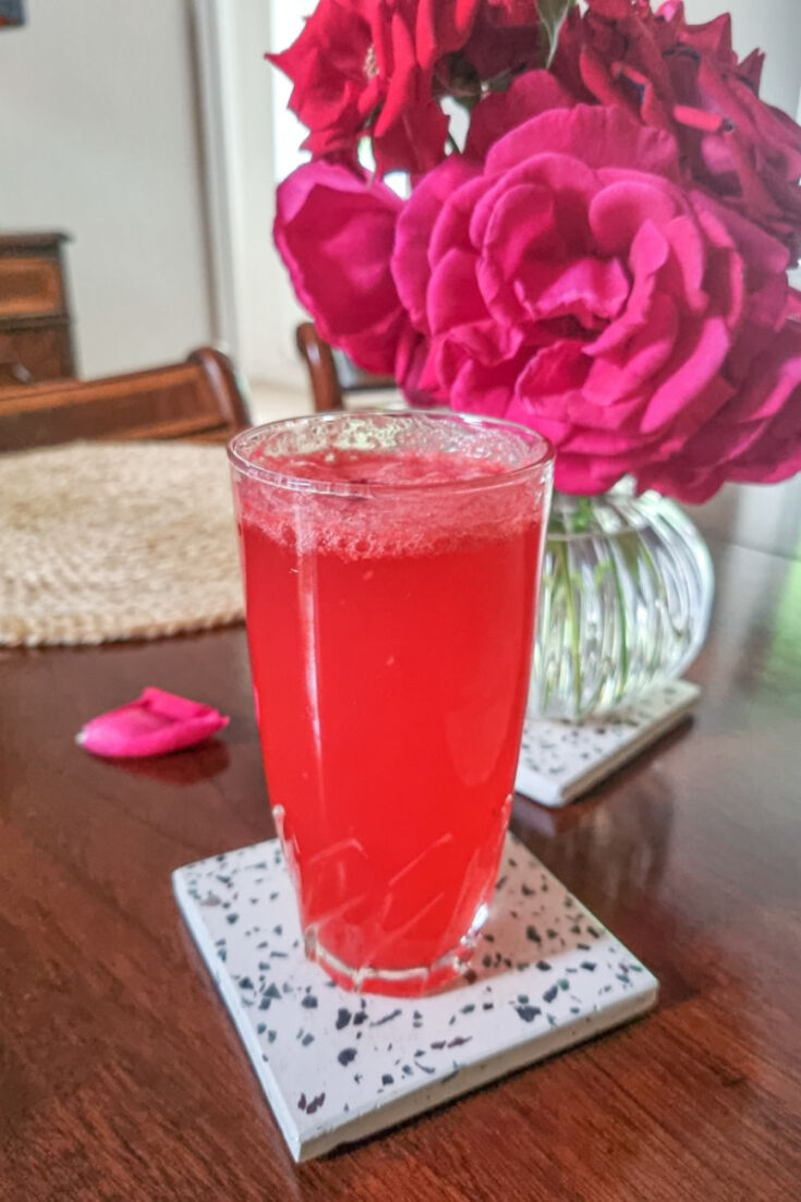 Fresh raspberry collins