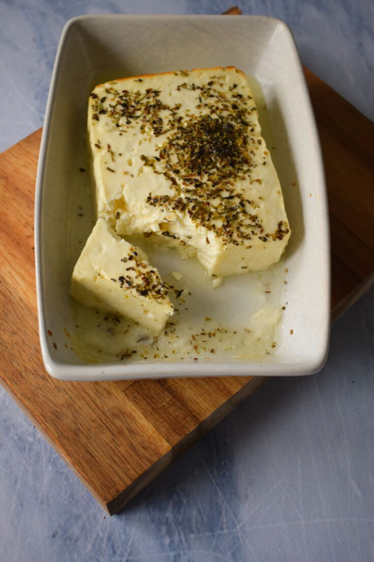 Oven baked herb crust feta (gluten free)