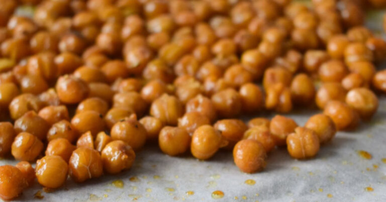 Roasted honey mustard chickpeas (gluten free)