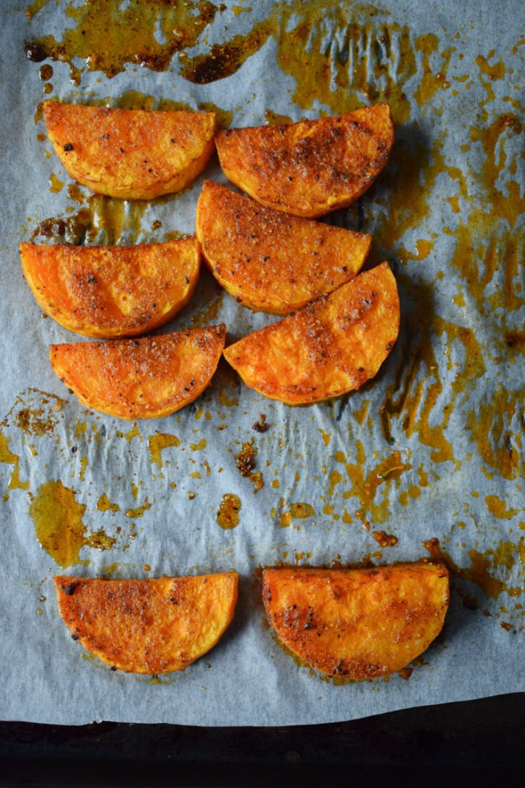 Smoky butternut squash 'ribs' (gluten free)